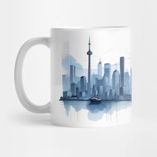 Toronto skyline drawing Mug